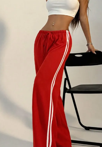 Drawstring Straight Leg Pants