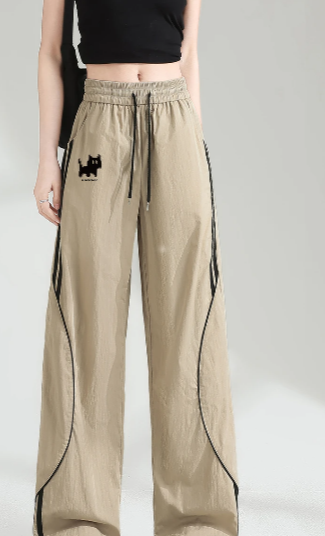 Drawstring Straight Leg Pants