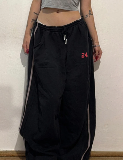 Patchwork Straight Leg Pants