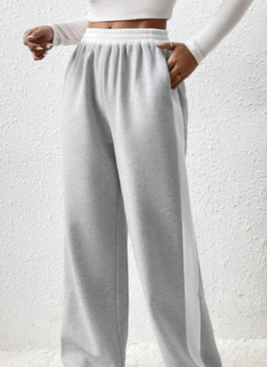 Patchwork Straight Leg Pants